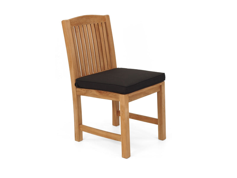 Tokyo teak dining chair with Black Sunproof cushion