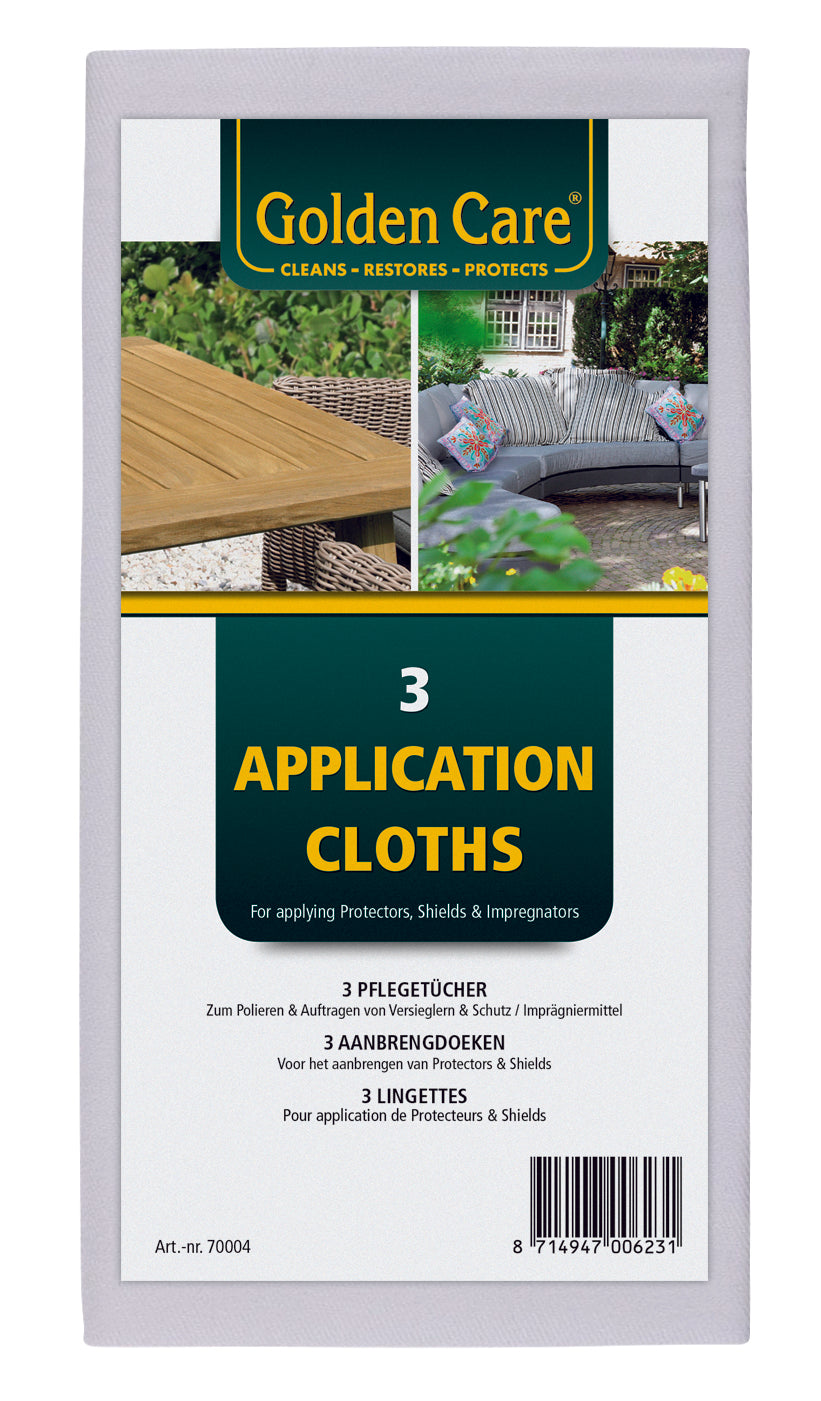 Golden Care x 3 White Application Cloths