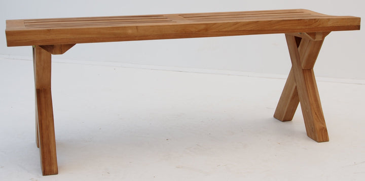 Vivienne Cross Leg Bench - The Teak Place