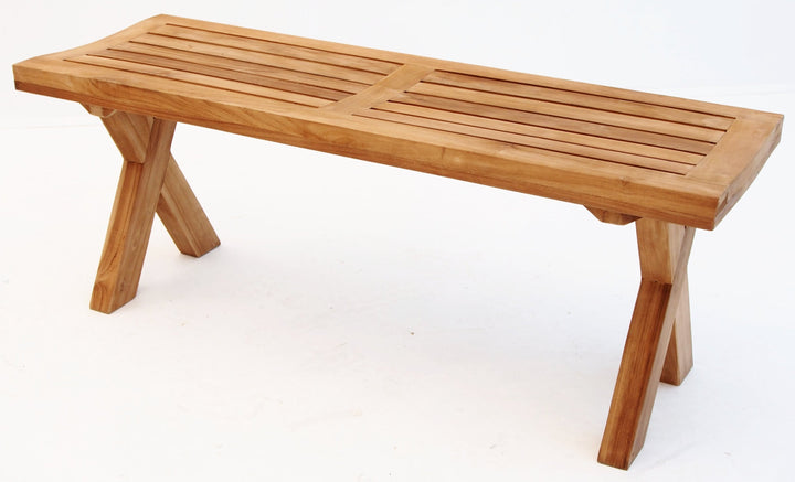 Vivienne Cross Leg Benches - The Teak Place