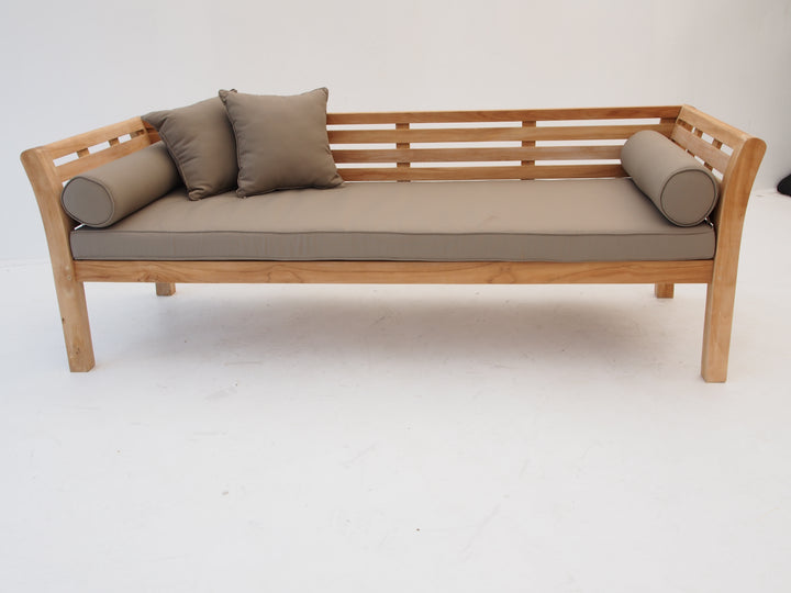 Ipanema teak day bed with sunroof sun lounge cushion  set in wifera 161.