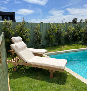 Luxury Outdoor Living with Teak Sun Lounges