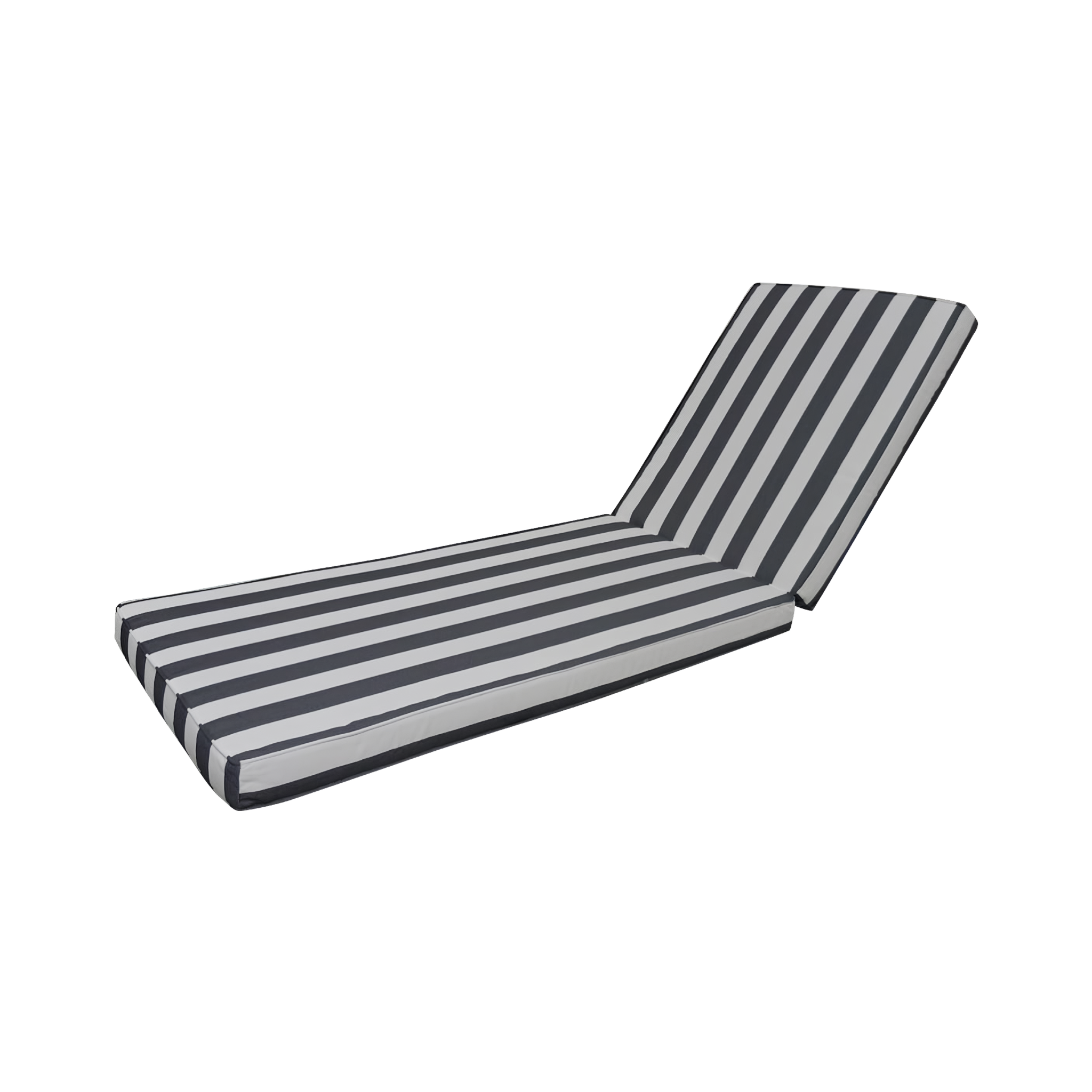 Black and white best sale striped chaise lounge cushions