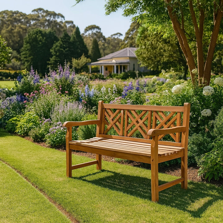 Geo Teak Bench Seat