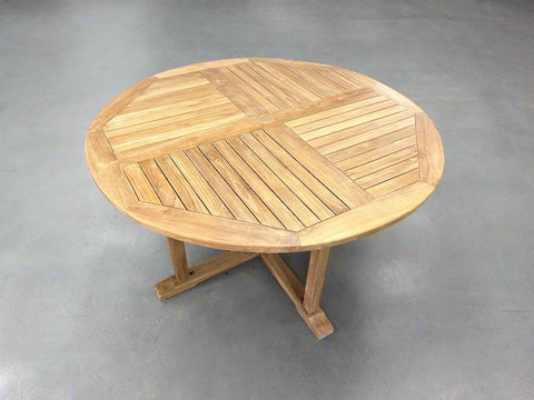 Medan Outdoor Teak Round Dining Table