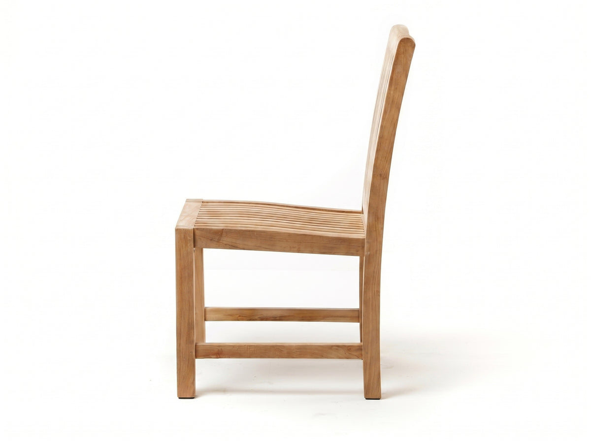 teak Japan outdoor dining chair side view