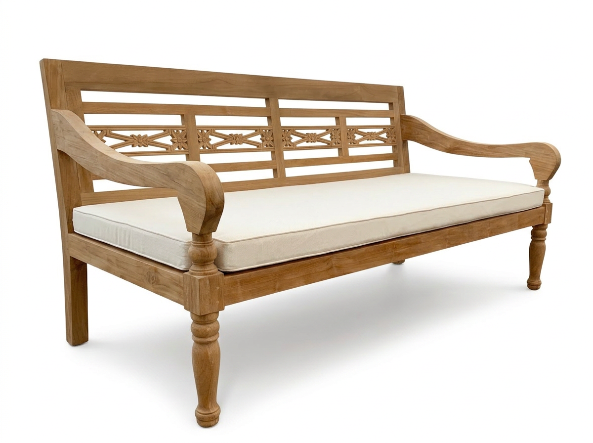 Floral Teak Daybed