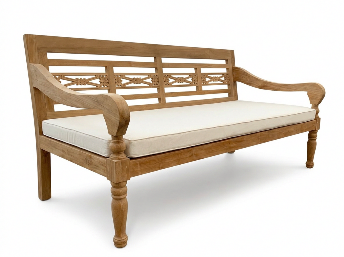 Floral Teak Daybed
