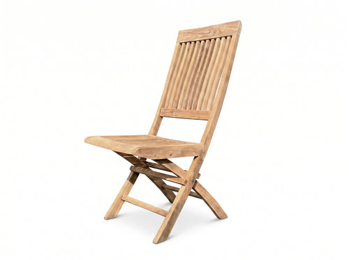teak Capri folding outdoor chair product view