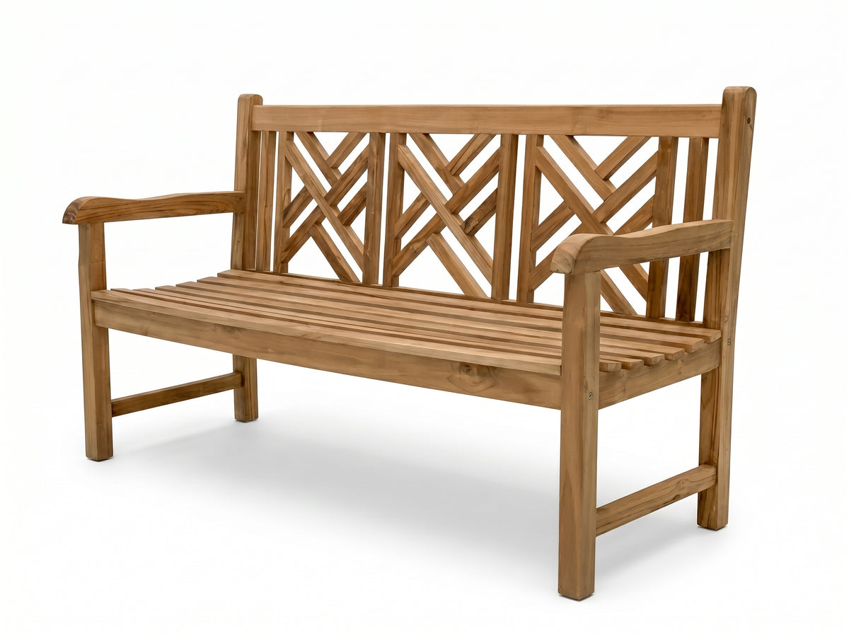 Geo Teak Bench Seat