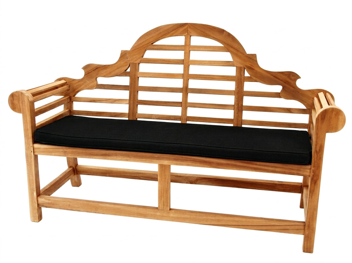 teak Marlboro garden bench angled view