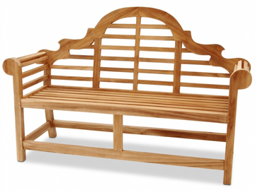 teak Marlboro garden bench angled view