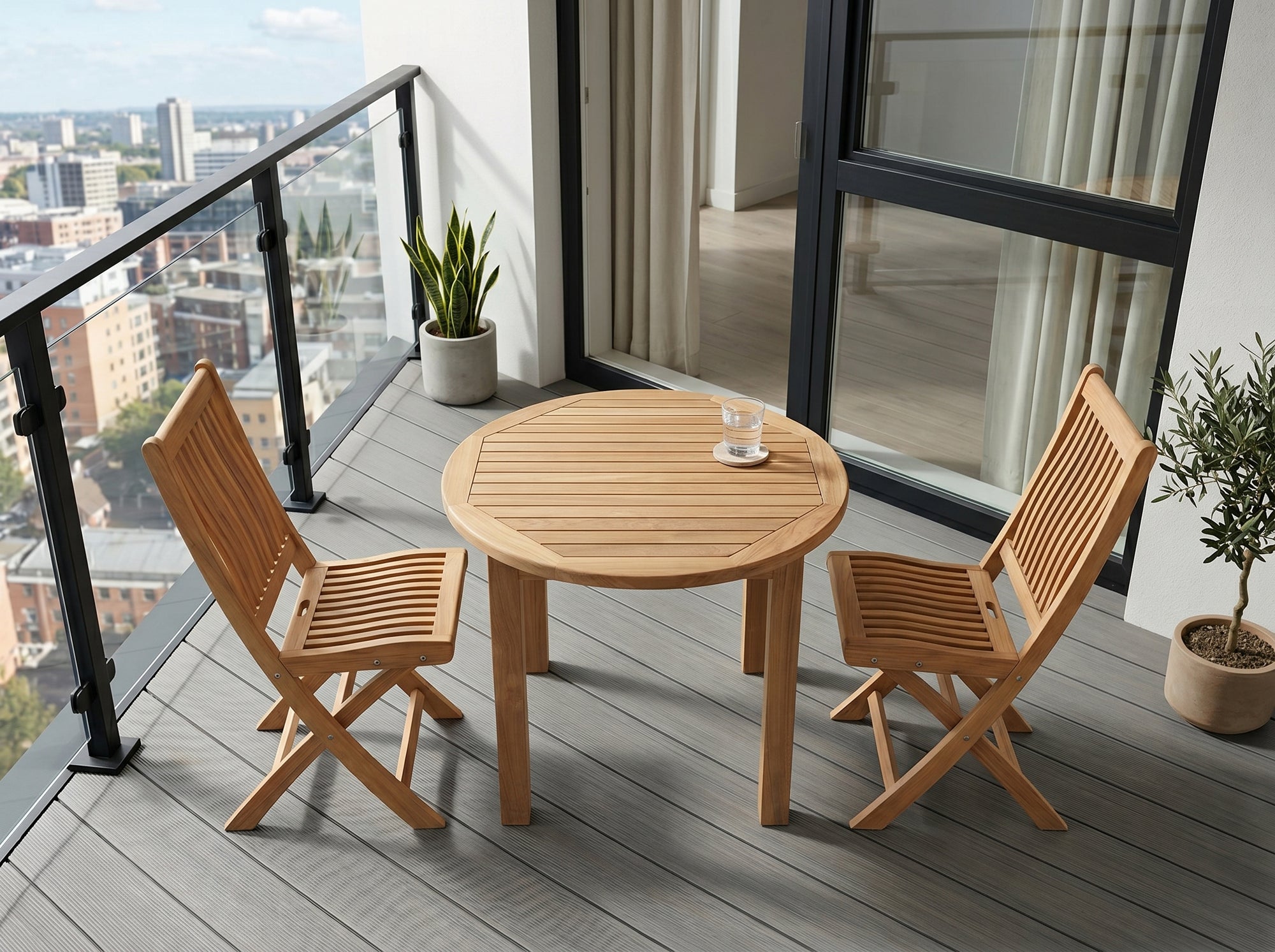 Teak Fixed Patio Tables
