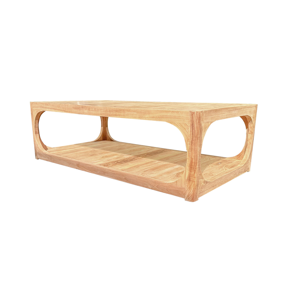 clearance Miami teak rectangular coffee table product view