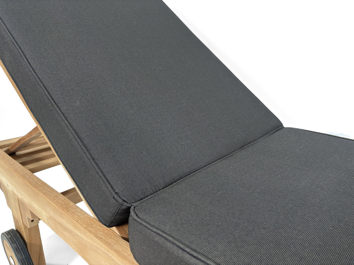 Sunproof Portsea & Traditional Pool Lounge Cushions in Black, fabric close-up