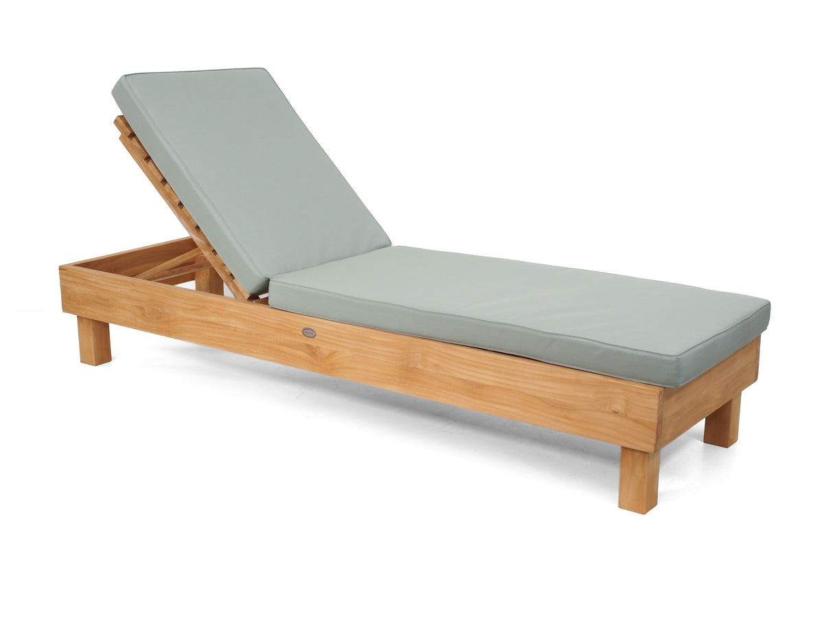 Portsea teak pool lounge with Sage Sunproof cushion