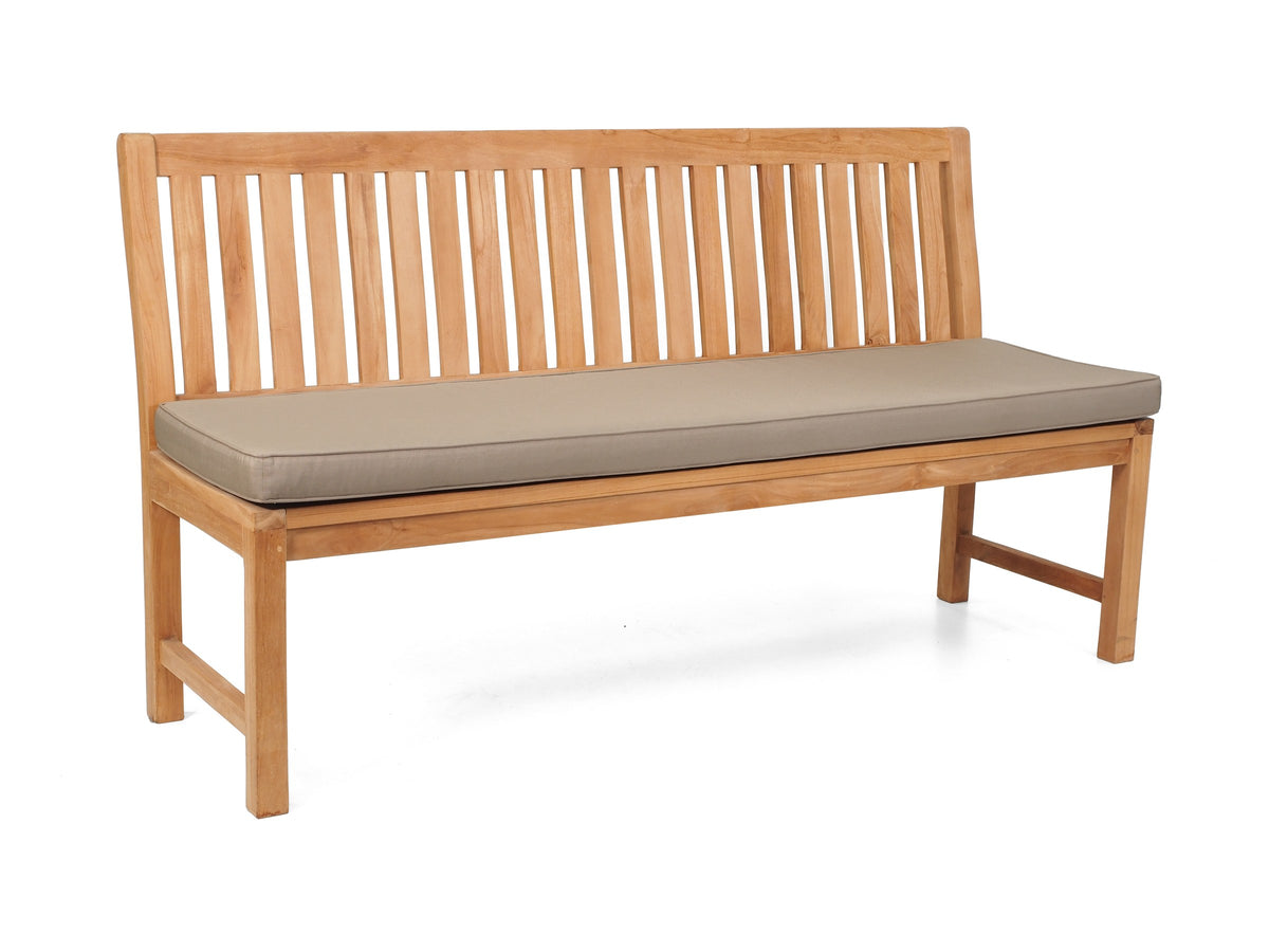 Sierra teak garden bench with Tan Sunproof cushion