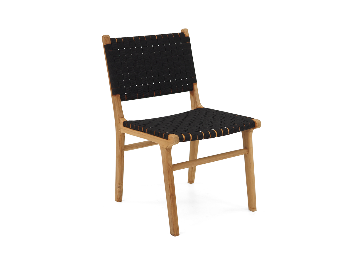 Teak & Sunproof Strapping Side Chair