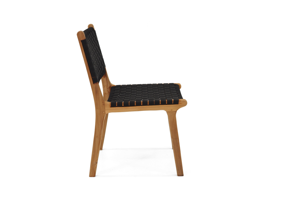 Teak & Sunproof Strapping Side Chair