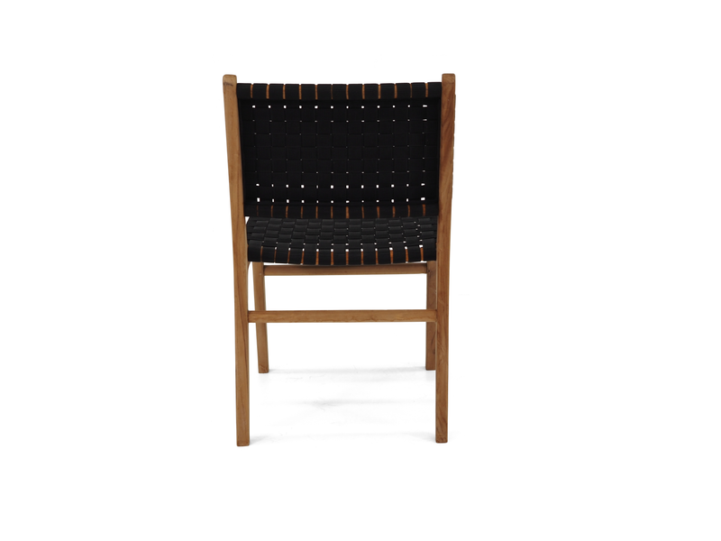 Teak & Sunproof Strapping Side Chair