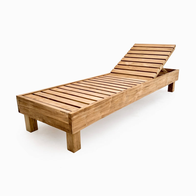 Teak Boxed Sun Lounge - The Teak Place