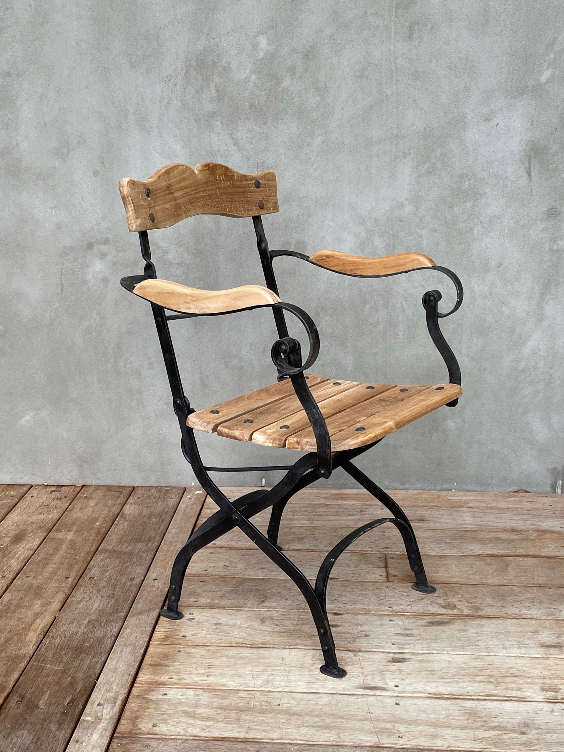 Teak Iron Chair – Teak Place - Main Image
