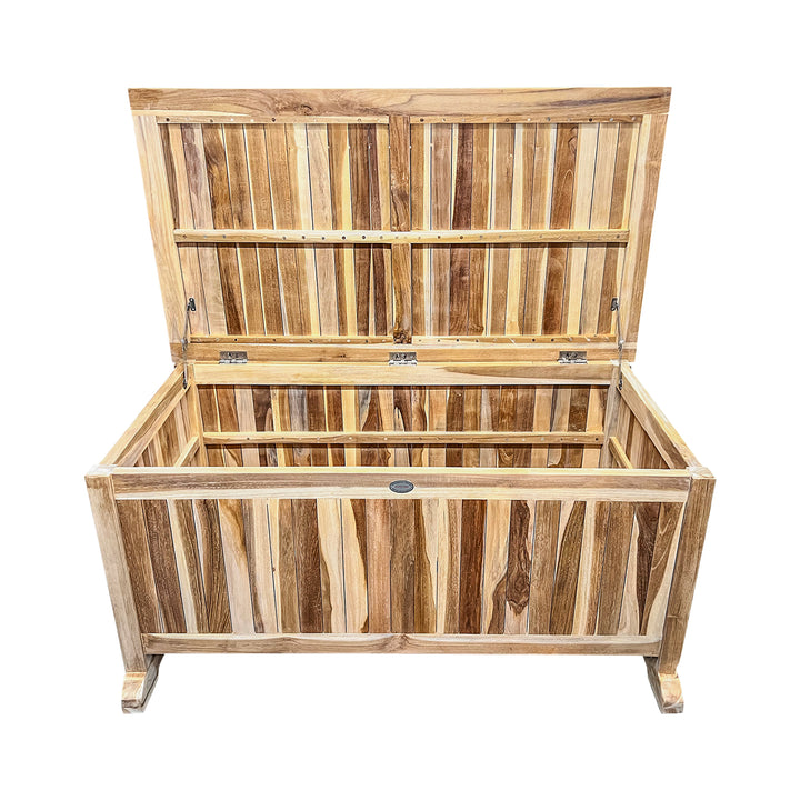 Teak Storage Bench/Box With Cushion