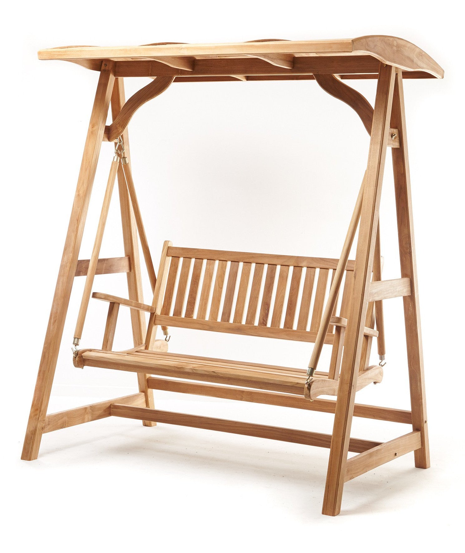 Teak garden swing online seat
